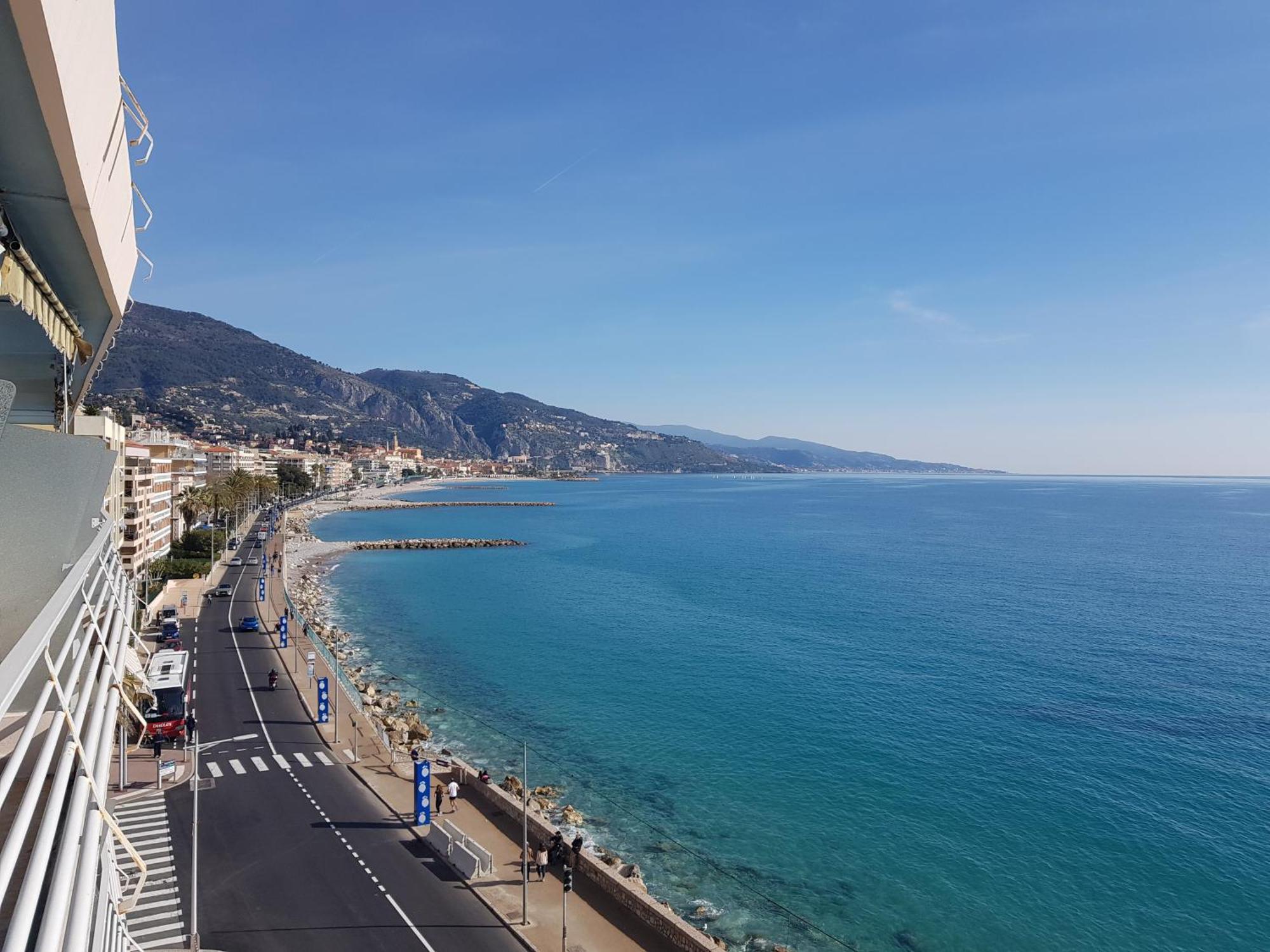 Menton Front Bord De Mer Cote D'Azur Florentina Sea View French Riviera Proche Monaco Montecarlo Superb Studio Екстериор снимка