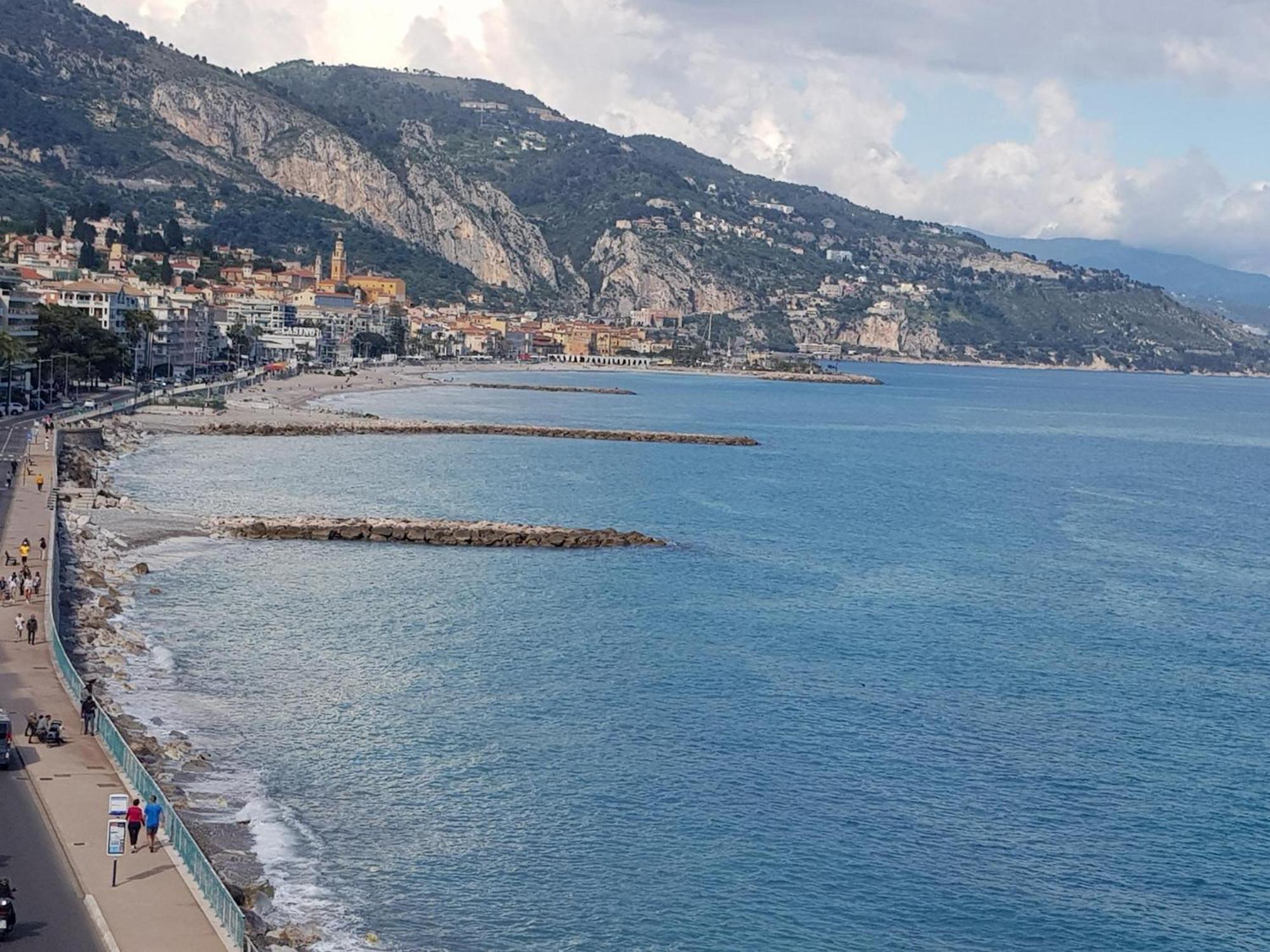 Menton Front Bord De Mer Cote D'Azur Florentina Sea View French Riviera Proche Monaco Montecarlo Superb Studio Екстериор снимка